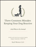 Three Common Mistakes Keeping Your Dog Reactive (Mini E-Guide)